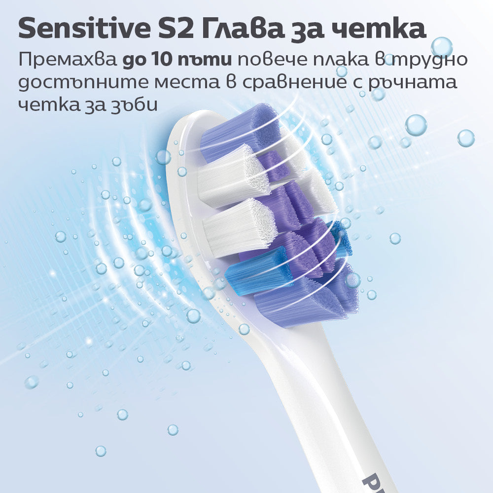 Глава За Четка S2 Sensitive Hx6054 87, Бяла, 4 Бр. Philips Sonicare