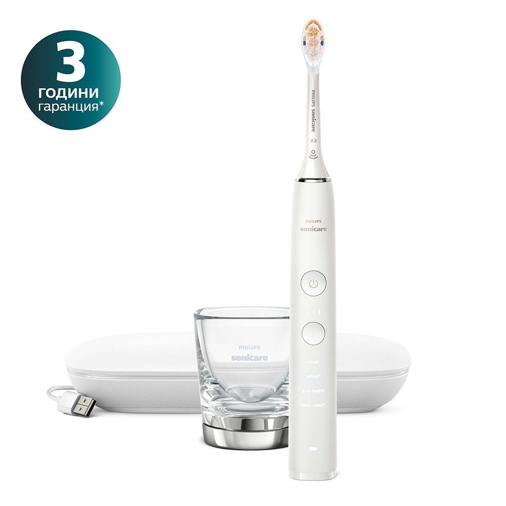 Електрическа Четка За Зъби Diamond Clean Hx9911/19 Philips Sonicare, Серия 9000, Бяла