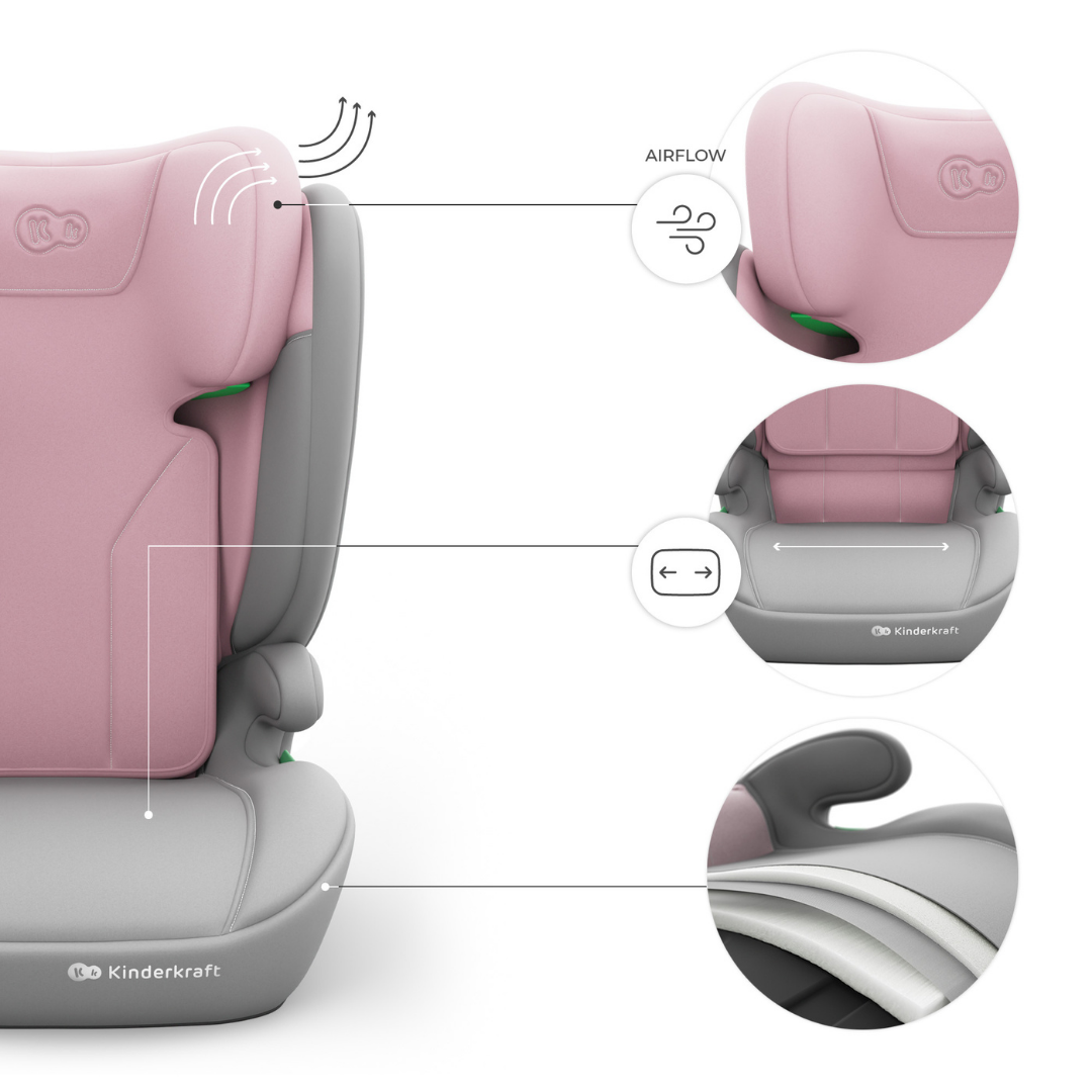I Spark 2 Plus Столче За Кола Pink Kinderkraft