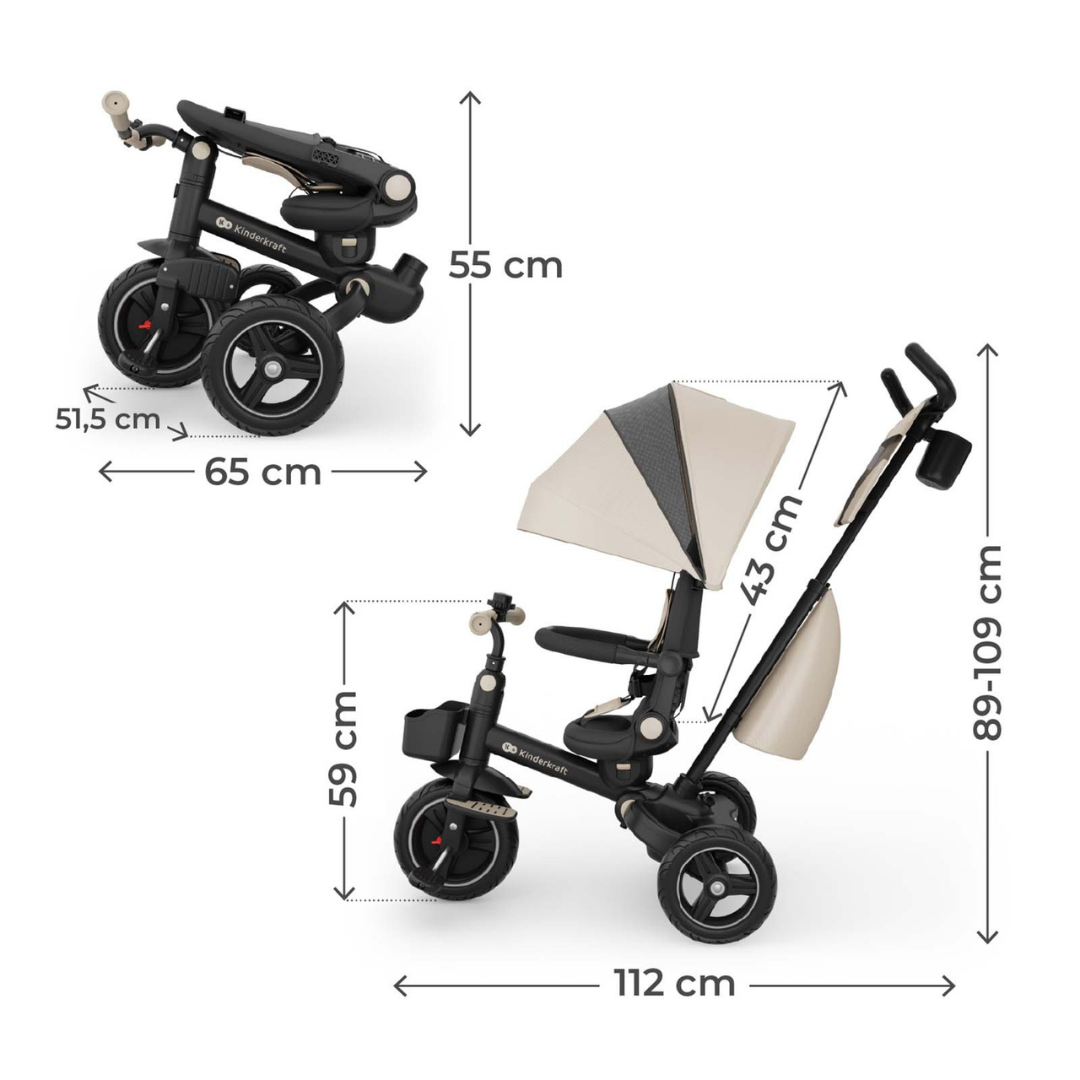 Spinstep 2 Plus Триколка Бежова Kinderkraft