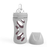 Стъклено Шише За Бебета Против Колики Twistshake 260 Мл. Сиво - Шишета За Хранене - Twistshake - BebeMama