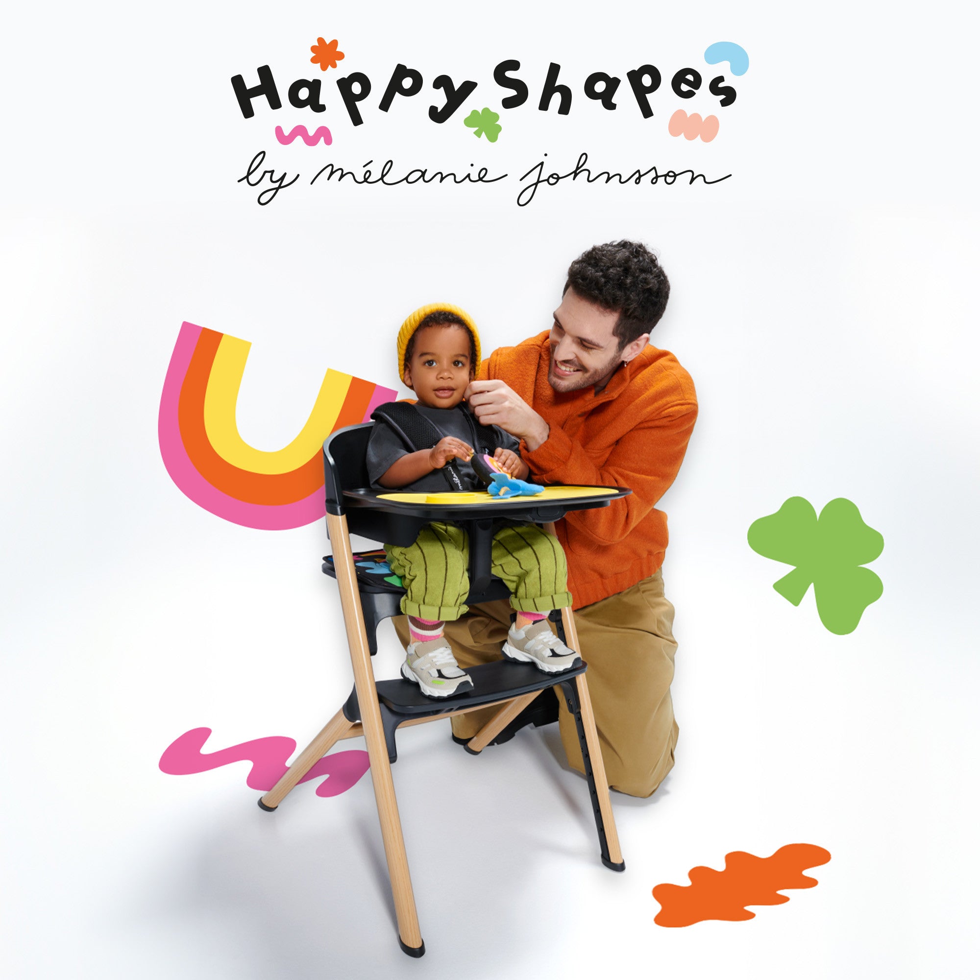 Столче За Хранене Kinderkraft Livy+ Шезлонг Calmee, Happy Shapes