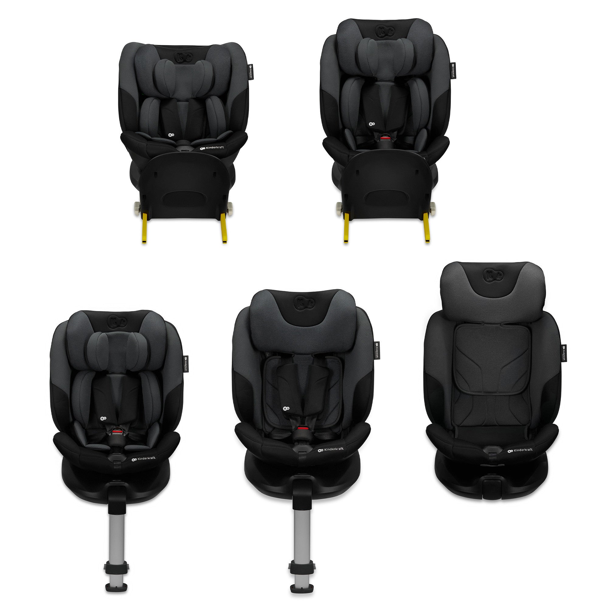 Столче За Кола Kinderkraft I-Fix I-Size Graphite Черен --- BebeMama