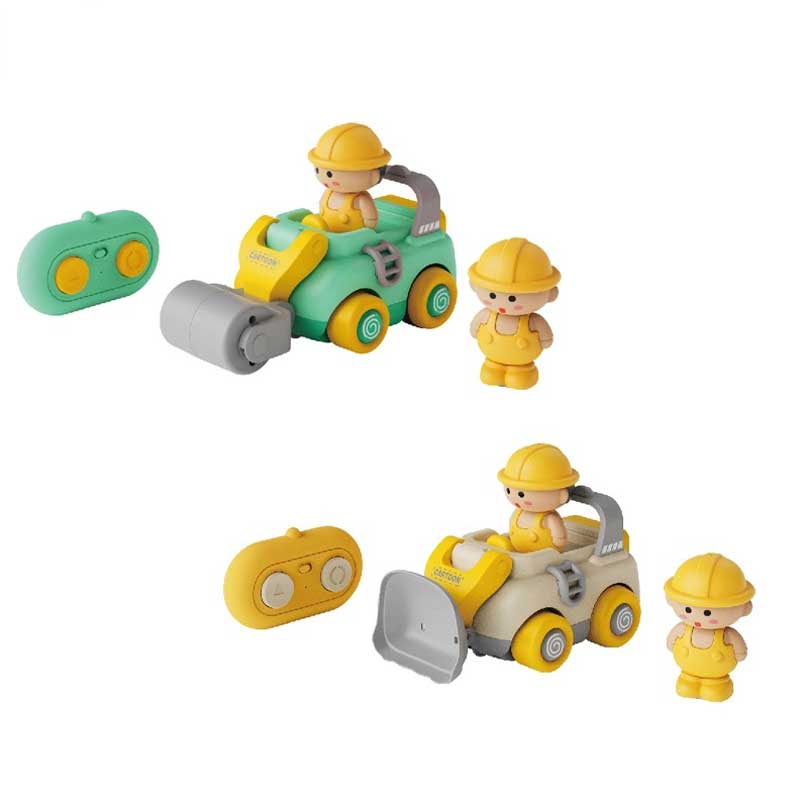 Cărucioare de construcții cu sunet și telecomandă - Verde