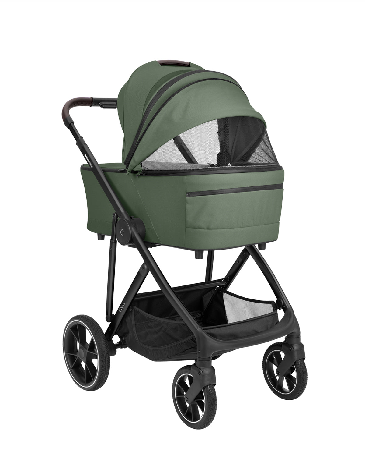Комбинирана Количка 3в1 С Кош За Новородено Chiara Army Green Kikkaboo