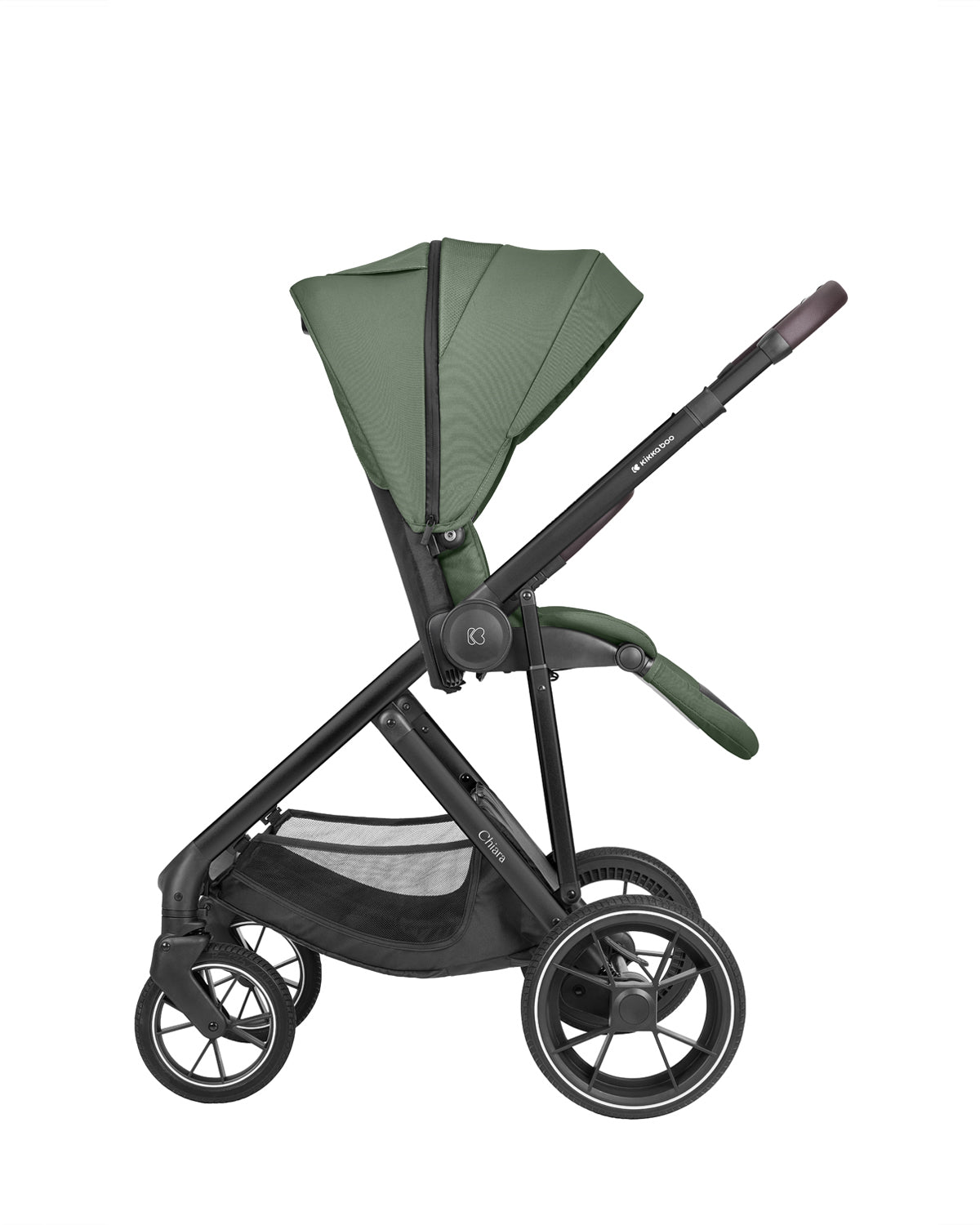 Комбинирана Количка 3в1 С Кош За Новородено Chiara Army Green Kikkaboo