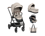 Комбинирана Количка 3в1 С Кош За Новородено Mia Beige 2026 Kikkaboo