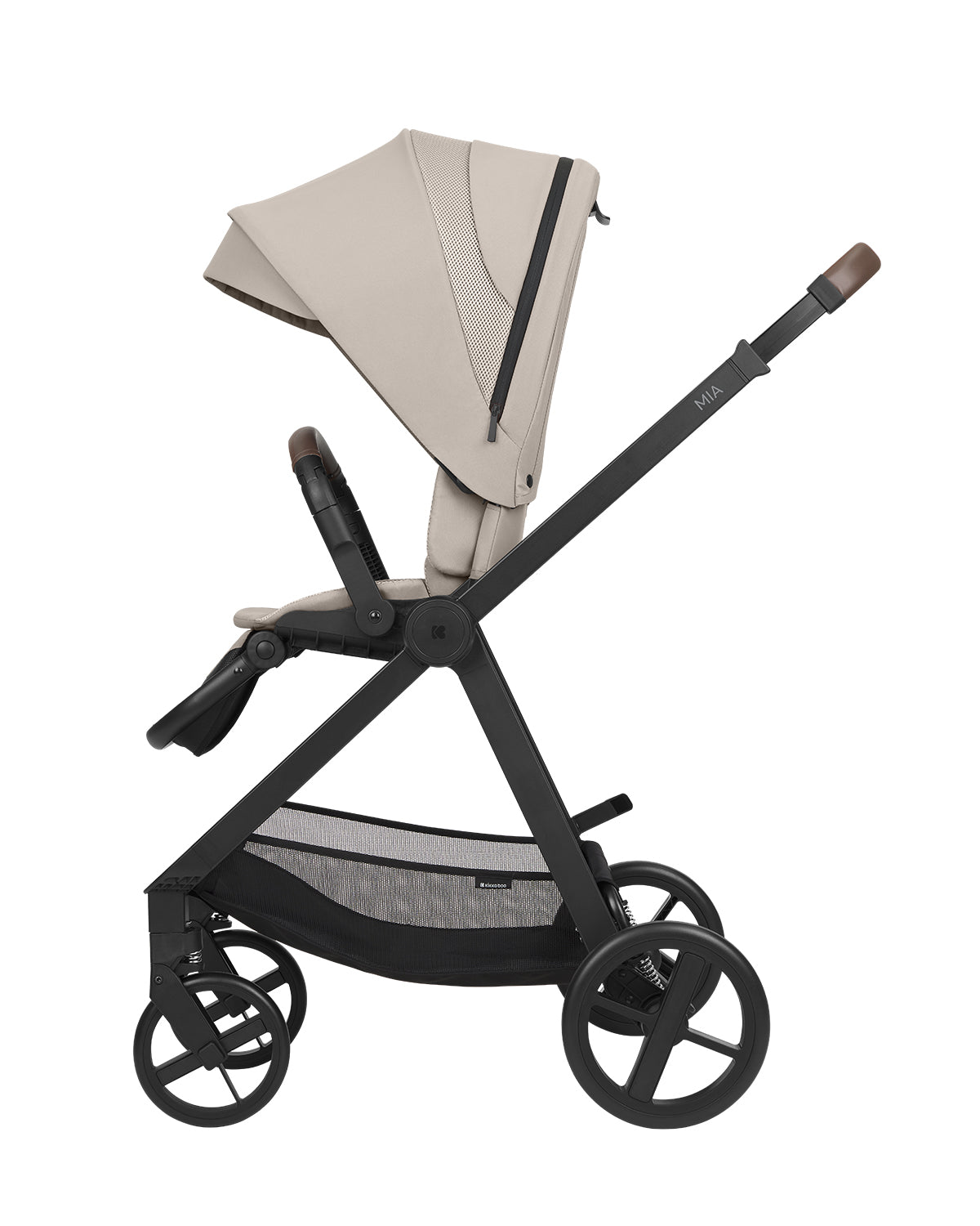 Комбинирана Количка 3в1 С Кош За Новородено Mia Beige 2026 Kikkaboo
