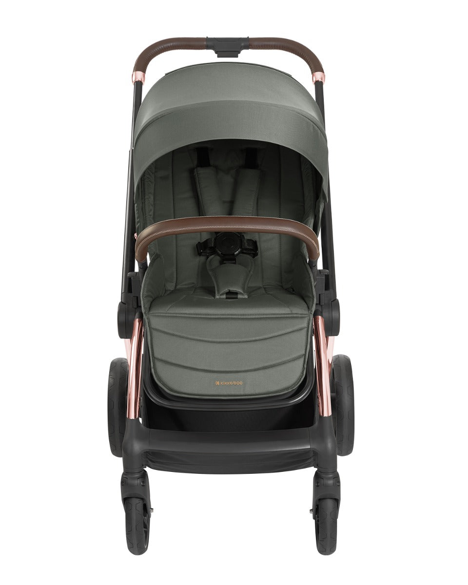 Комбинирана Количка 2В1 С Кош За Новородено Kara Army Зелен --- BebeMama