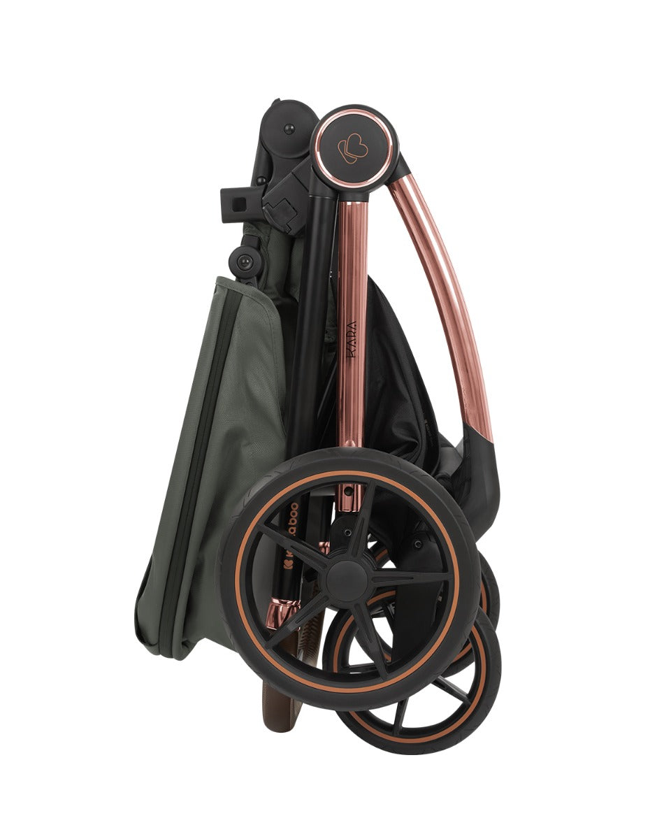 Комбинирана Количка 2в1 С Кош За Новородено Kara Army Green Kikkaboo