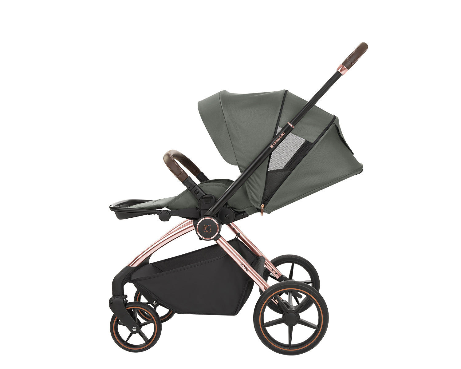 Комбинирана Количка 2в1 С Кош За Новородено Kara Army Green Kikkaboo