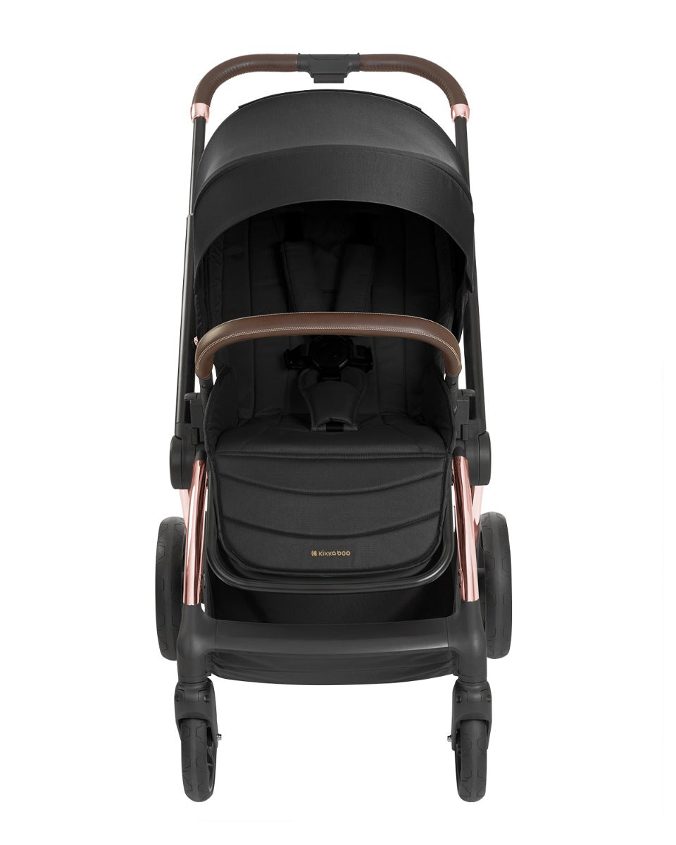 Комбинирана Количка 2В1 С Кош За Новородено Kara Черен --- BebeMama