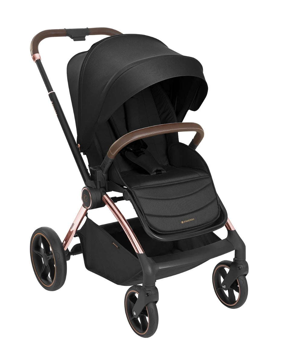 Комбинирана Количка 2В1 С Кош За Новородено Kara Черен --- BebeMama