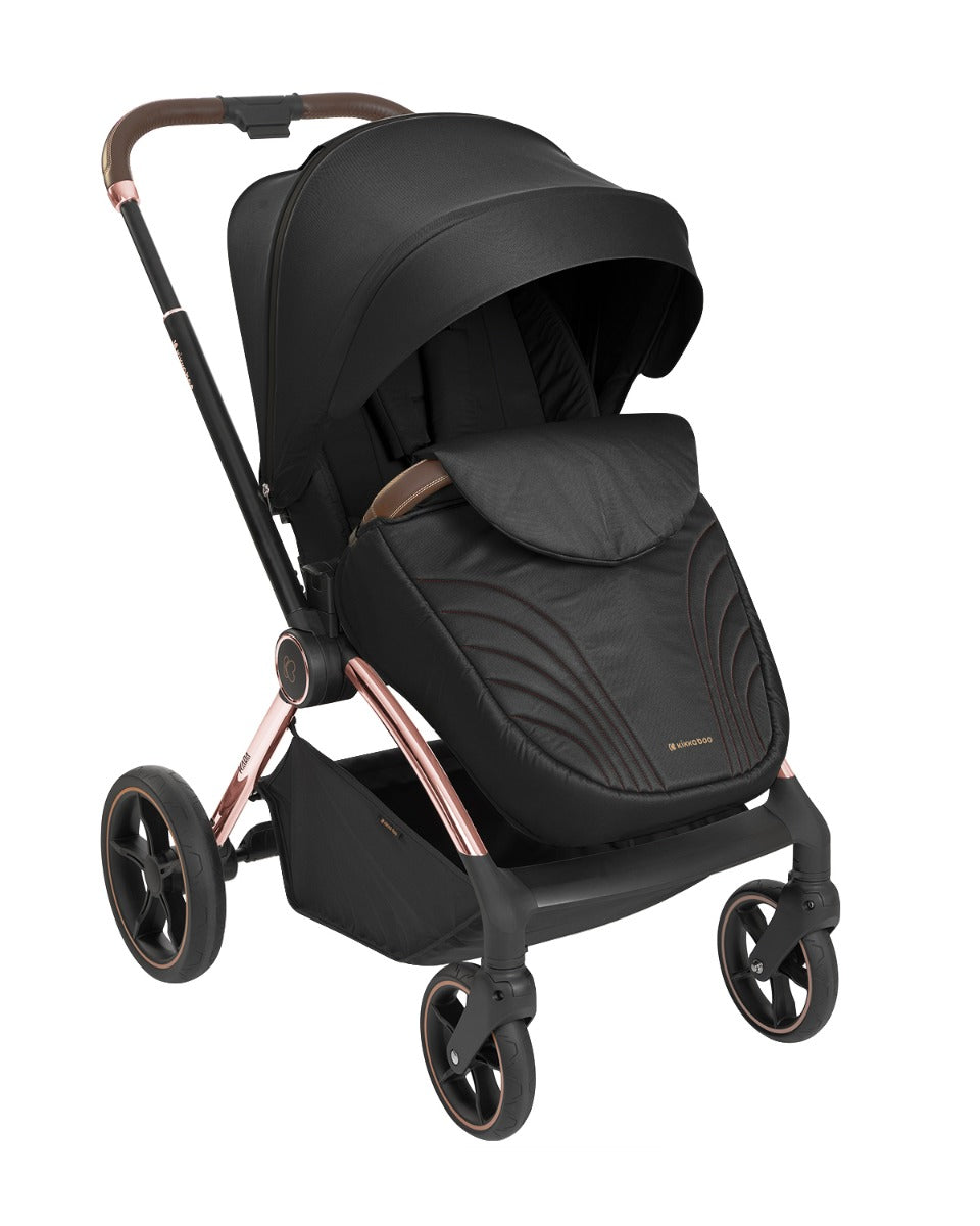 Комбинирана Количка 2В1 С Кош За Новородено Kara Черен --- BebeMama