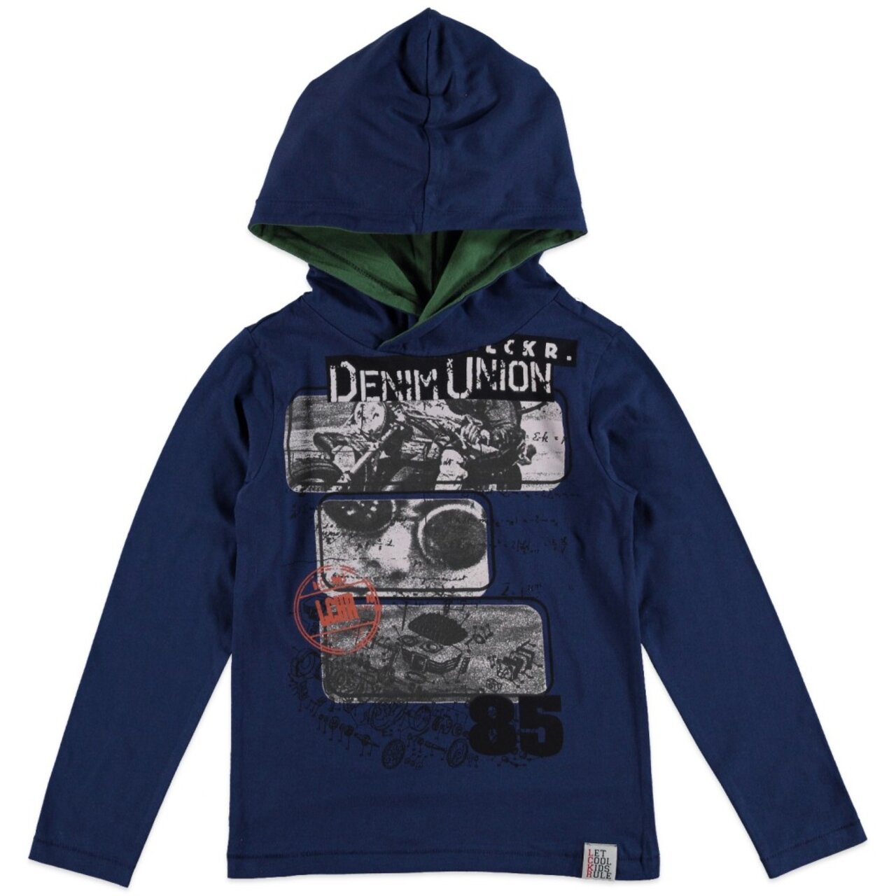 Детски Суитшърт За Момче Тъмно Син, 128 См. 8 Г. Lckr