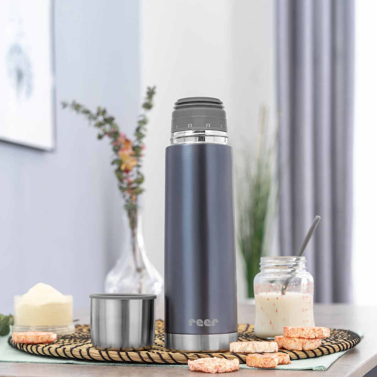 Термос От Неръждаема Стомана Reer 90521 Сив --- BebeMama
