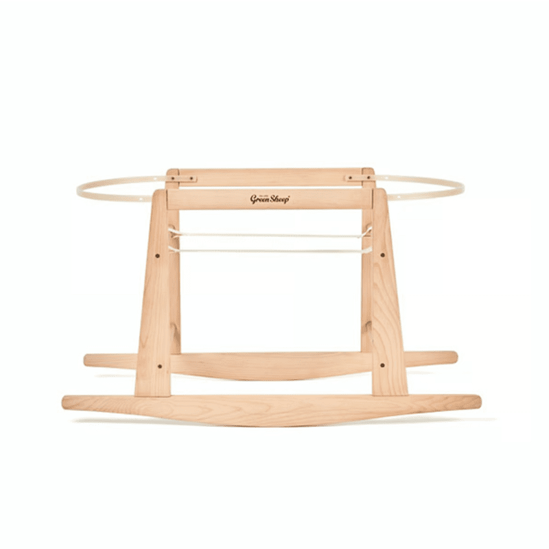 Кошница За Спане Moses Basket, Матрак И Стойка За Люлеене Bundle Linen The Little Green Sheep