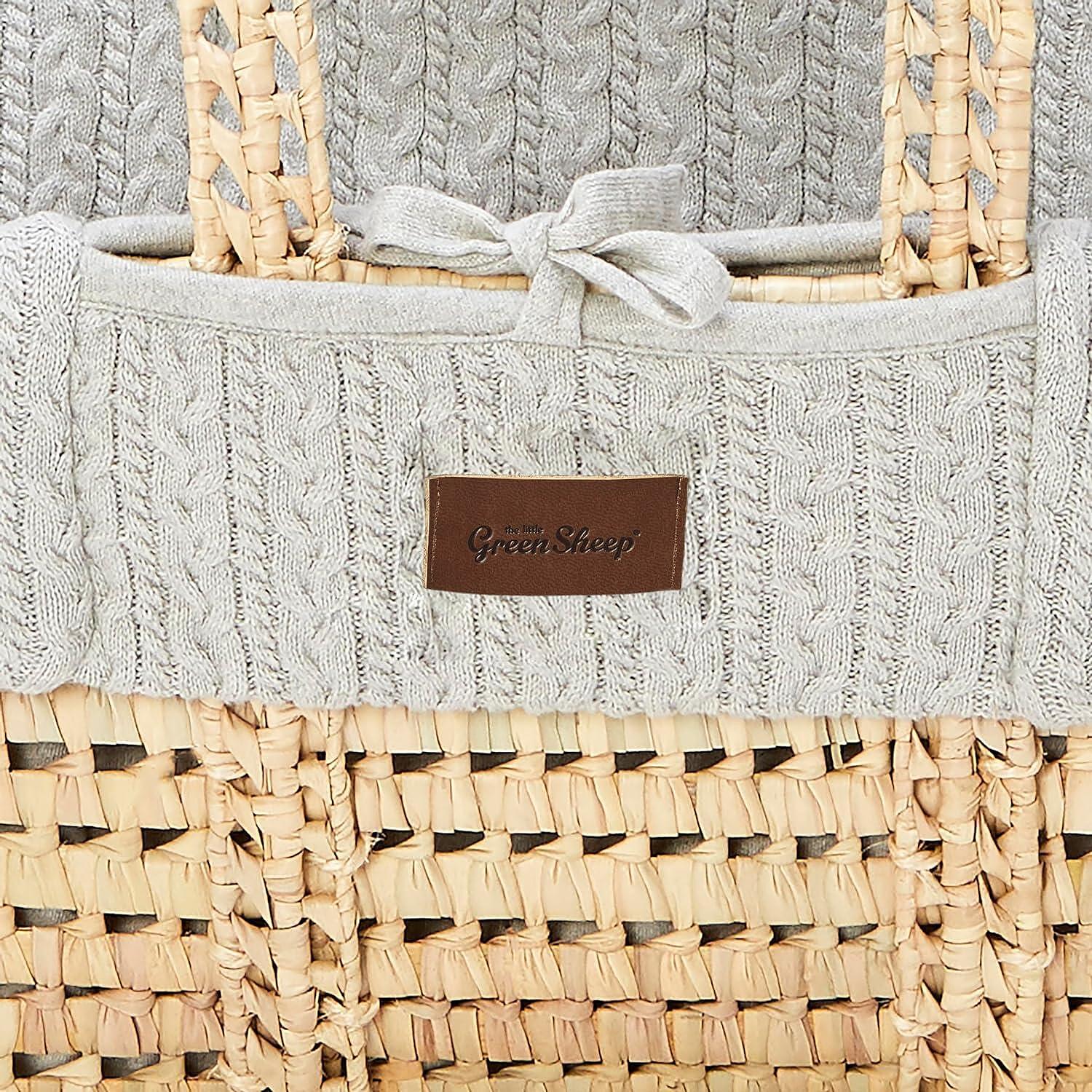 Moses Basket hálókosár, matrac és hintázó állvány szett Dove The Little Green Sheep