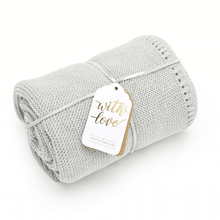 Плетено Бебешко Одеяло 75х75 См. Dove Grey The Little Green Sheep