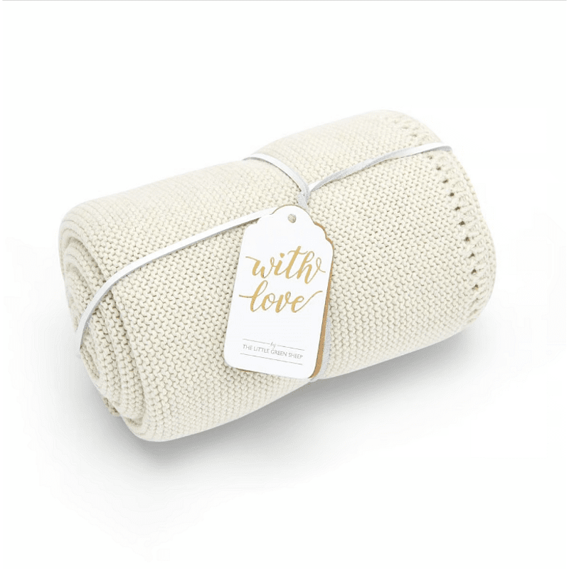 Плетено Бебешко Одеяло 75х75 См. Linen The Little Green Sheep