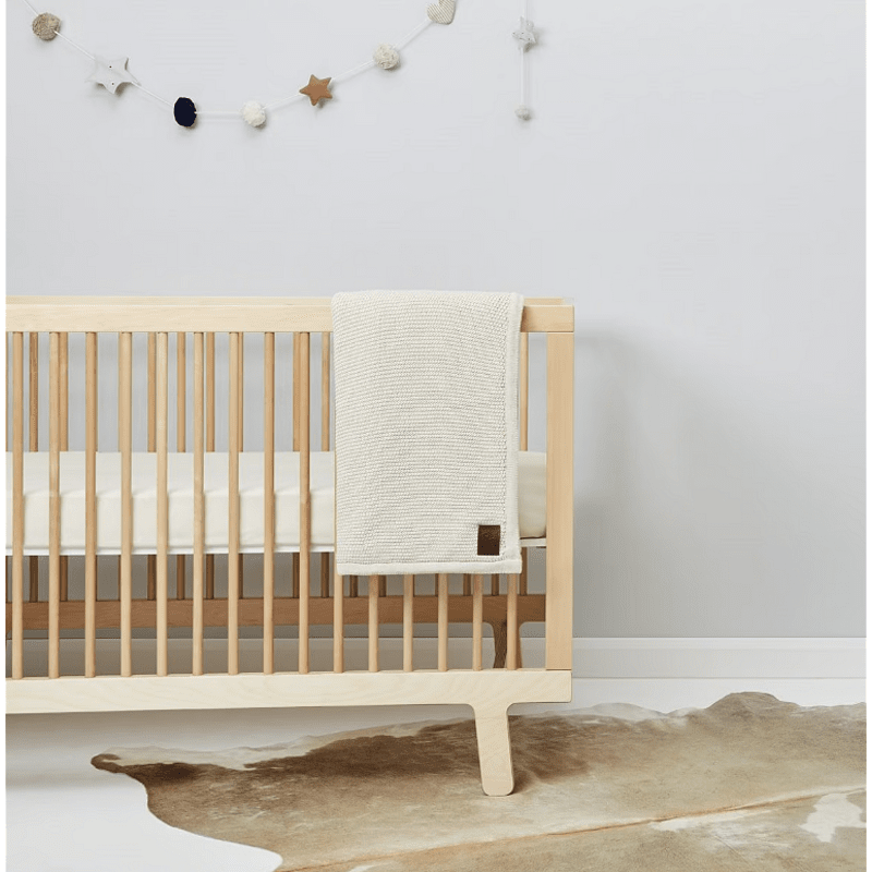 Плетено Поларено Бебешко Одеяло 80х100 См. Linen The Little Green Sheep