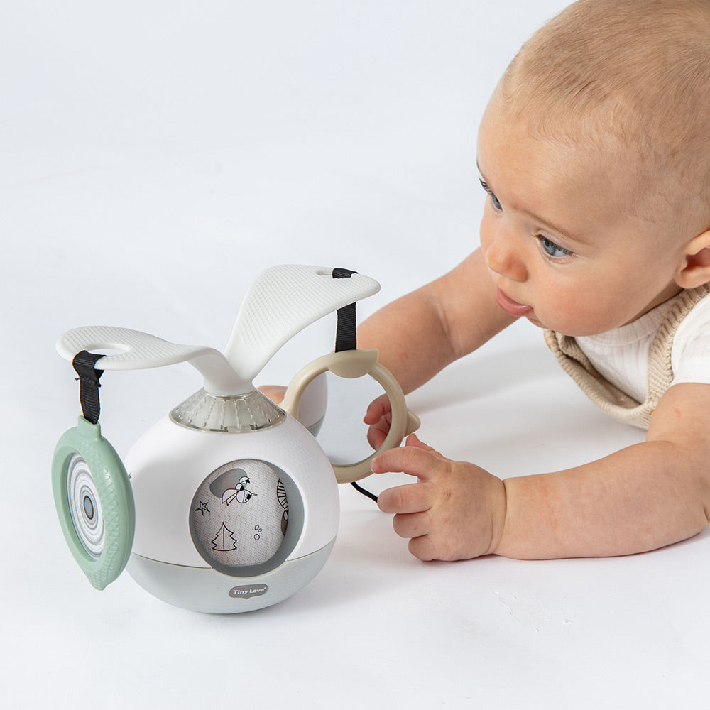 Музикална Играчка За Количка И Игра По Корем 2 In 1 Tummy Time Black&white Decor, 0м+ Tiny Love