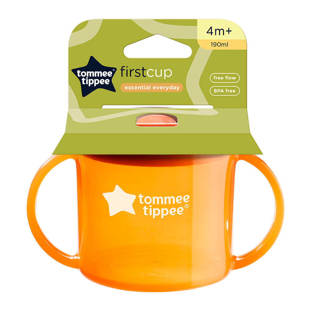 Чаша С Дръжки First Cup 4м+, Оранжева Tommee Tippee