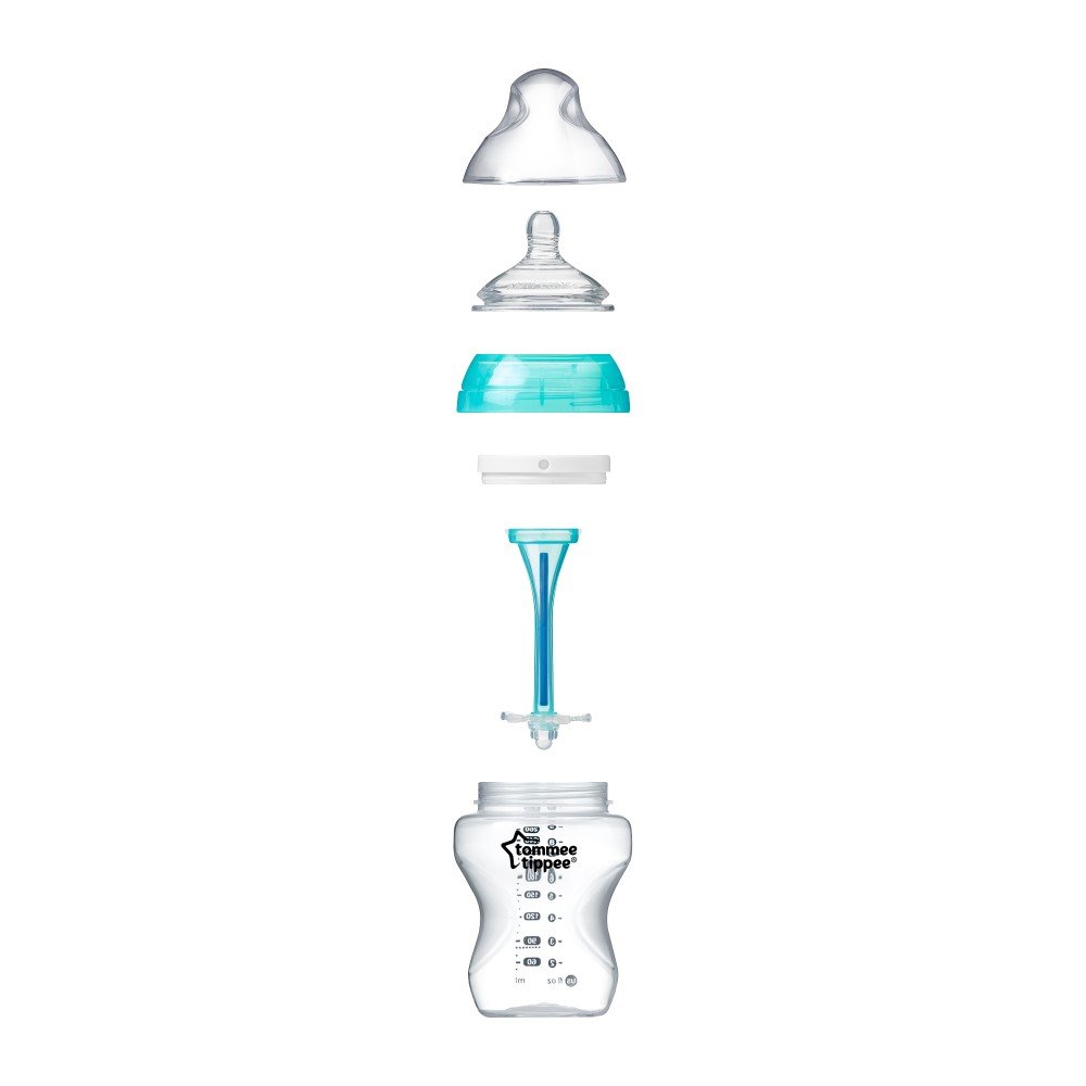 Tommee Tippee Biberon Anti-colic+ autosterilizant 260 ml (2 buc./pachet) 0 luni+
