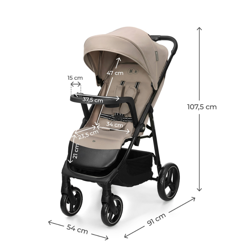 Trig 3 Бебешка Количка С Табла Stone Beige Kinderkraft