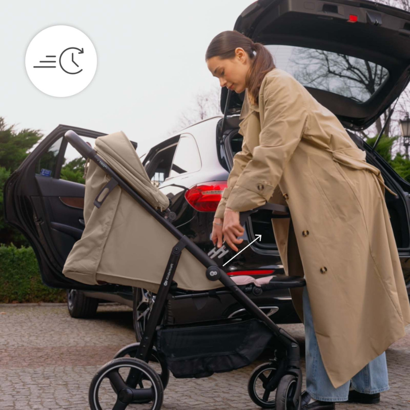 Trig 3 Бебешка Количка С Табла Stone Beige Kinderkraft