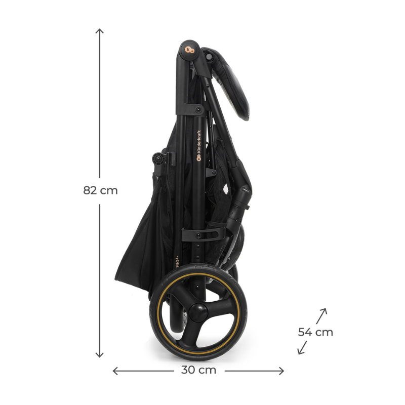 Trig 3 Бебешка Количка С Табла Onyx Black Kinderkraft