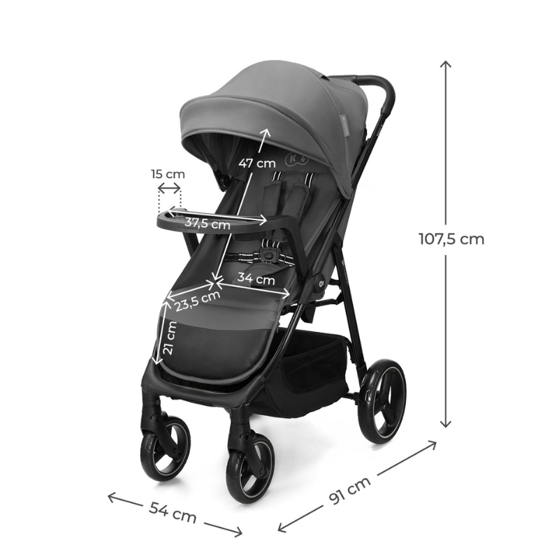 Trig 3 Бебешка Количка С Табла Granite Grey Kinderkraft