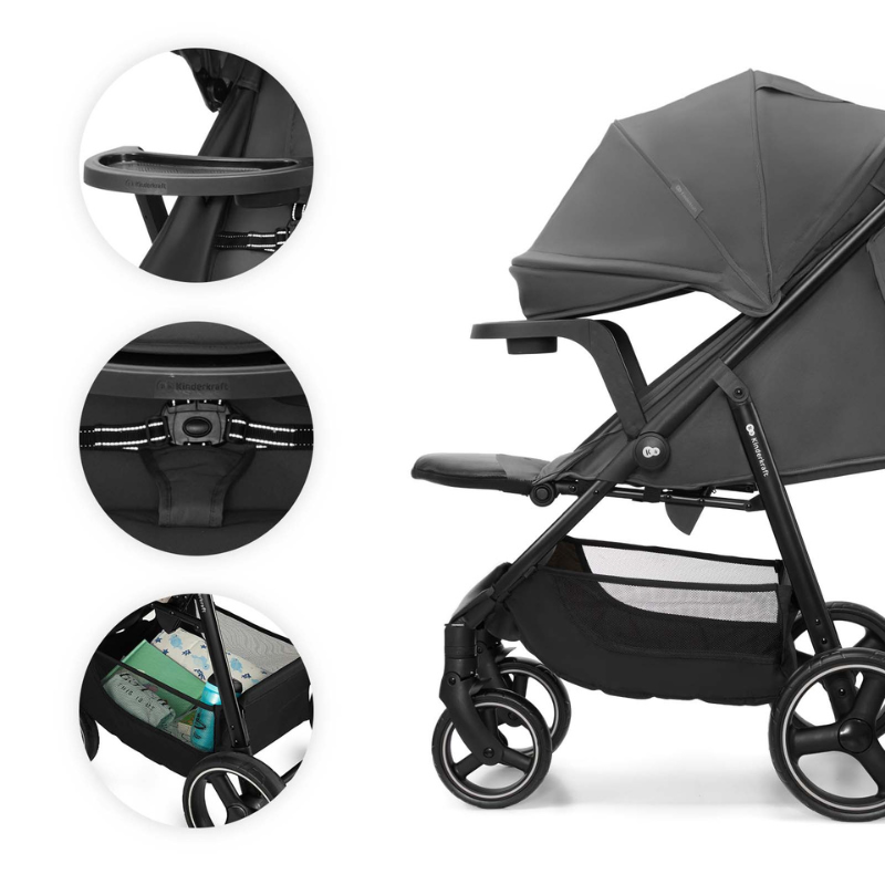 Trig 3 Бебешка Количка С Табла Granite Grey Kinderkraft