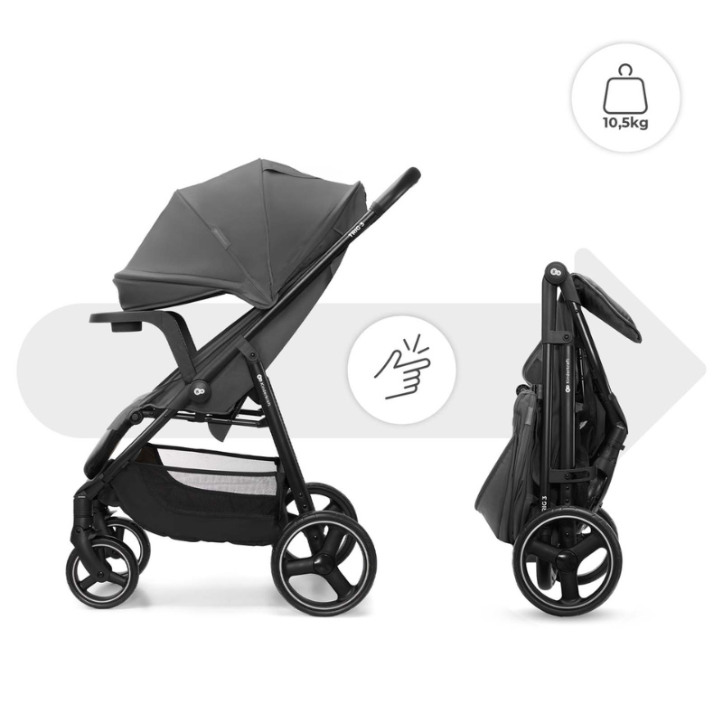 Trig 3 Бебешка Количка С Табла Granite Grey Kinderkraft