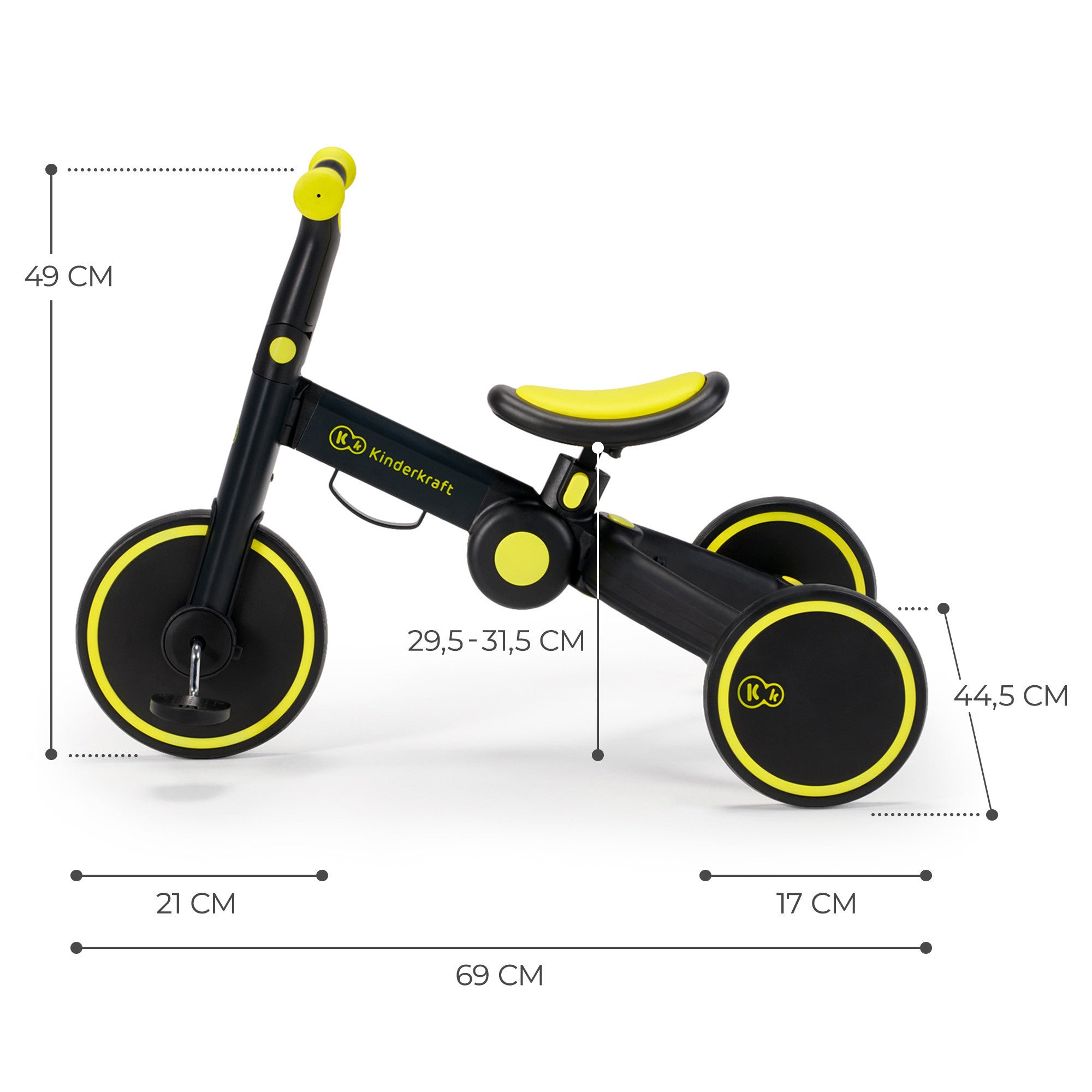 Триколка Kinderkraft 4Trike 3В1 Черен --- BebeMama