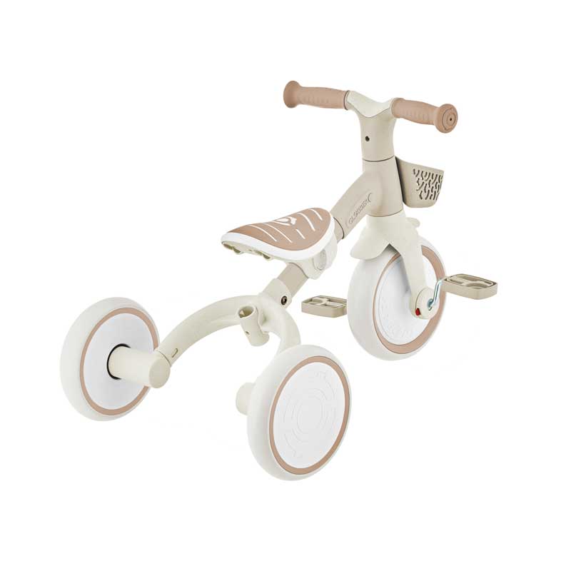 Триколка С Родителски Контрол 3 В 1 Learning Trike Plus Ecologic, Бежова Globber