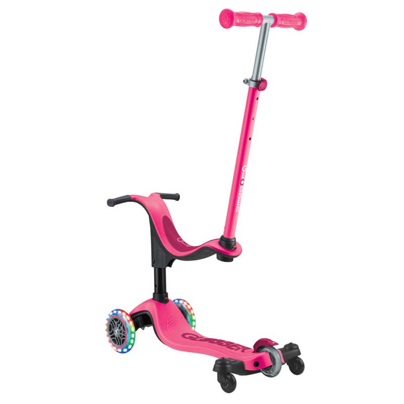 Тротинетка 4 В 1 Globber Go Up Sporty Lights 360° - Розова
