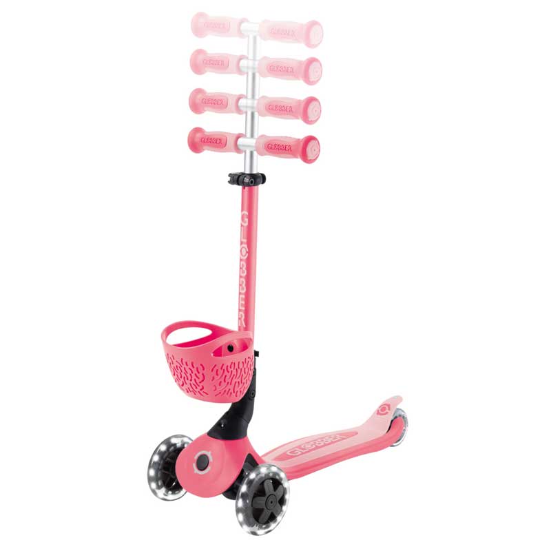 Тротинетка 5 В 1 Globber Go Up Baby Learn 360° Flash Lights, Розова