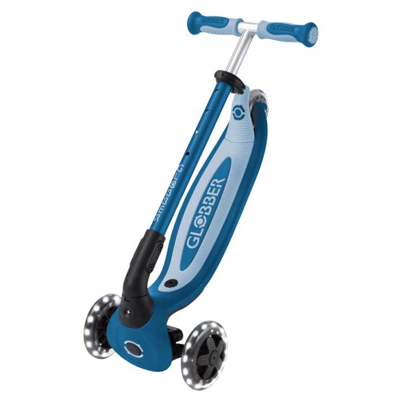 Тротинетка 5 В 1 Globber Go Up Baby Learn 360° Flash Lights, Тъмно Синя