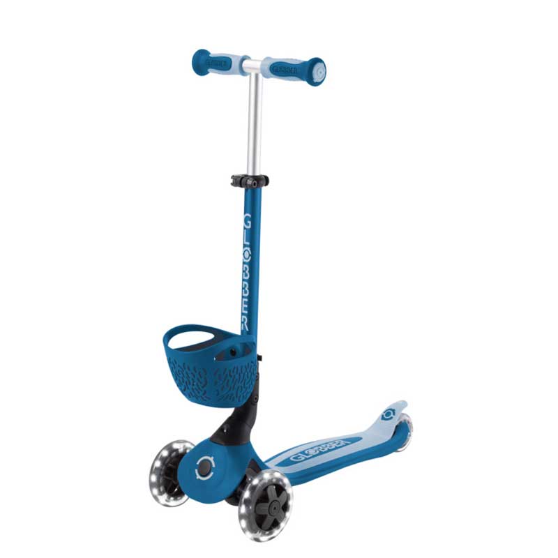Тротинетка 5 В 1 Globber Go Up Baby Learn 360° Flash Lights, Тъмно Синя