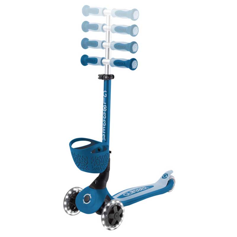 Тротинетка 5 В 1 Globber Go Up Baby Learn 360° Flash Lights, Тъмно Синя