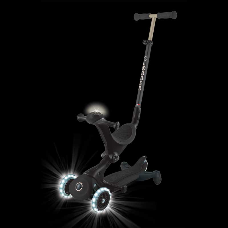 Тротинетка 5 В 1 Go Up Deluxe Lights 360° Черна Globber