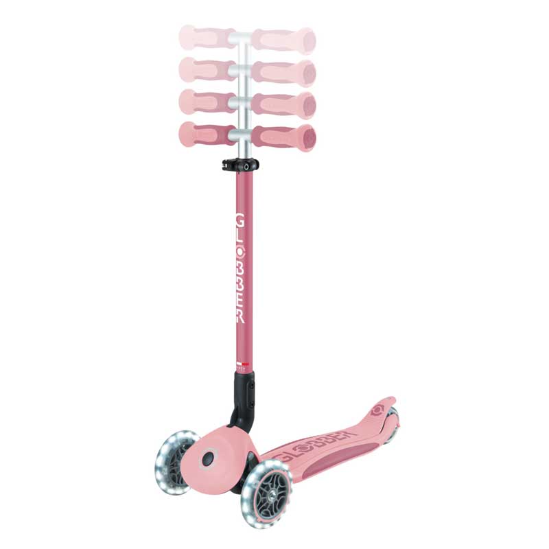 Тротинетка 5 В 1 Globber Go Up Deluxe Lights 360° - Пастелно Розова