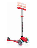 Тротинетка Primo Fantasy Light Със Светещи Гуми - Червена Състезателна Щампа --- BebeMama