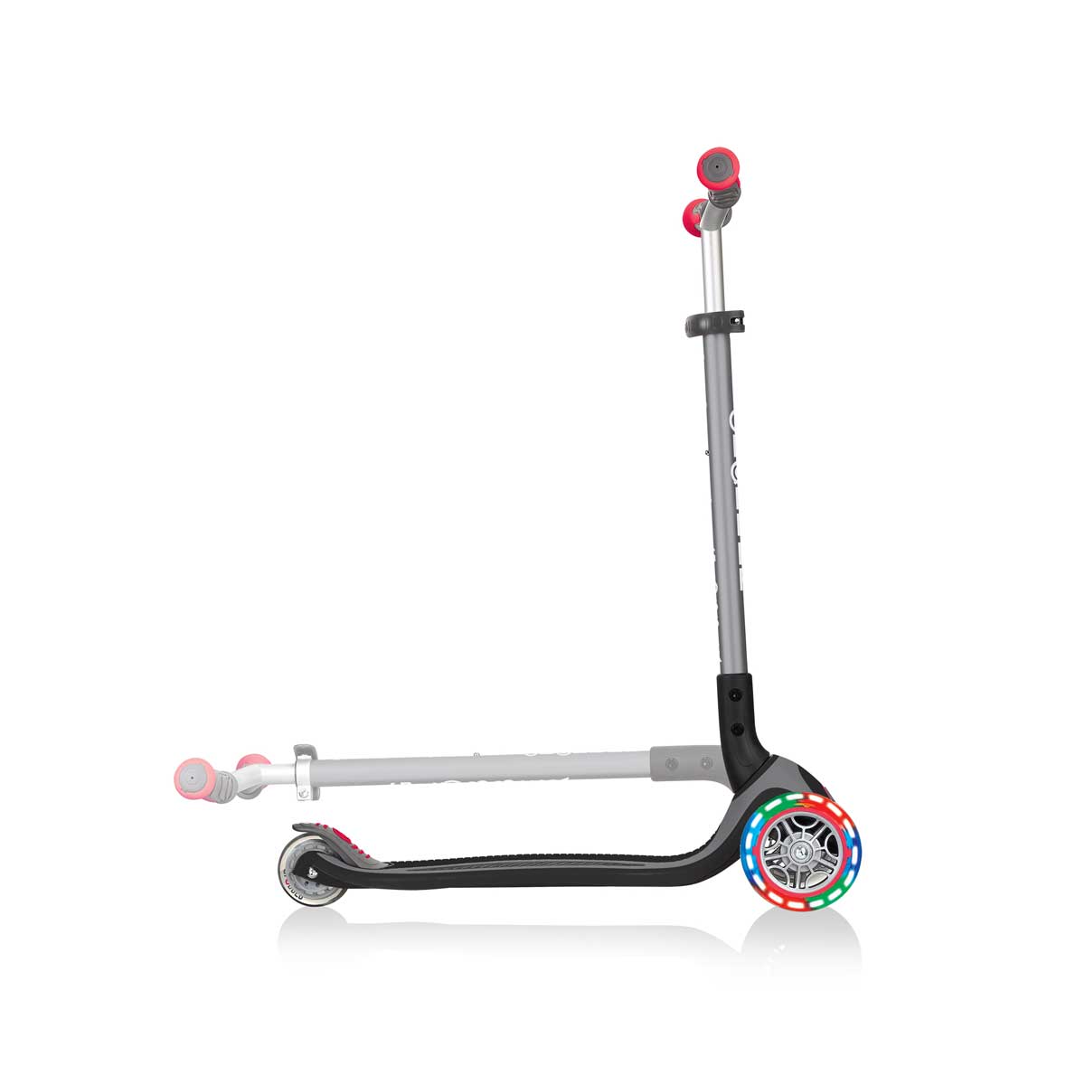 Тротинетка С 3 Колела Globber Master Lights Черно-Червена --- BebeMama