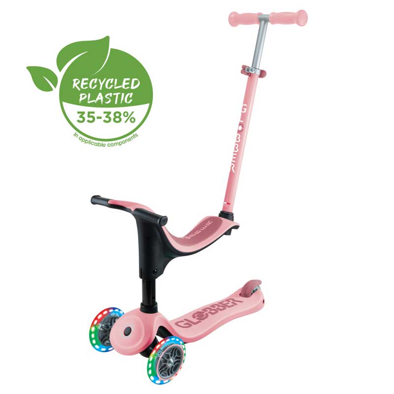 Тротинетка Със Седалка 4 В 1 Globber Go Up Sporty Light - Пастелно Розова