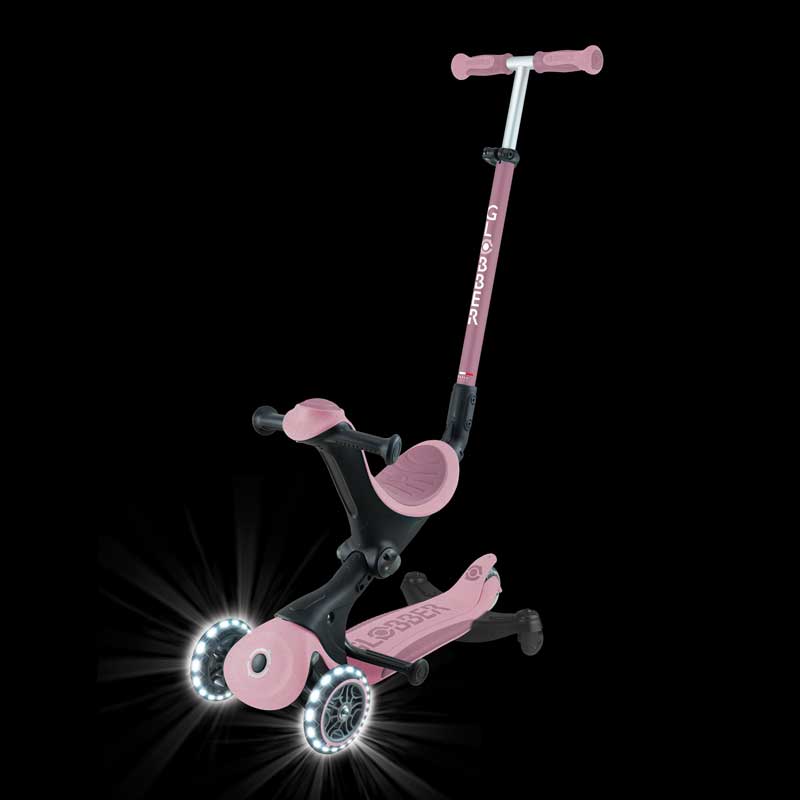 Тротинетка Със Седалка 5 В 1 Go Up Deluxe Lights Ecologic 360° Розова Globber