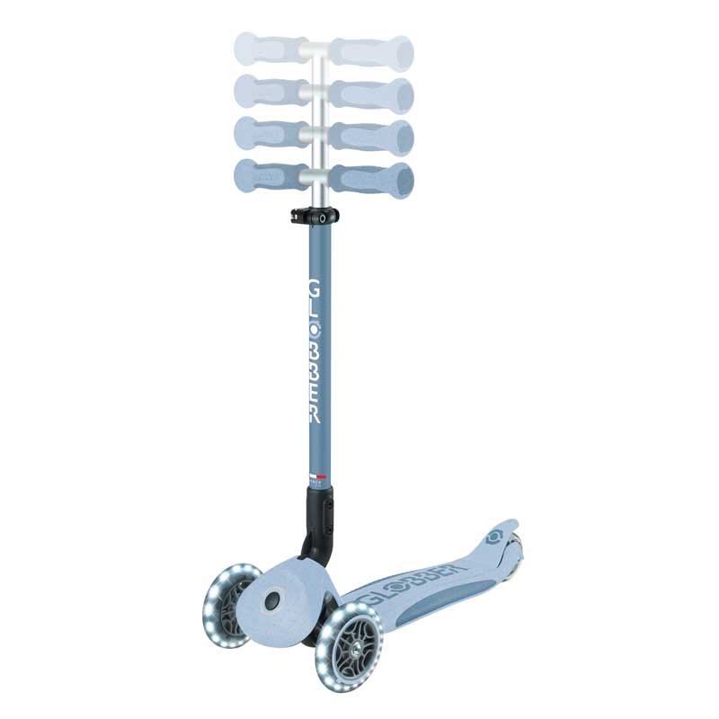 Тротинетка Със Седалка 5 В 1 Go Up Deluxe Lights Ecologic 360° Пастелно Синя Globber