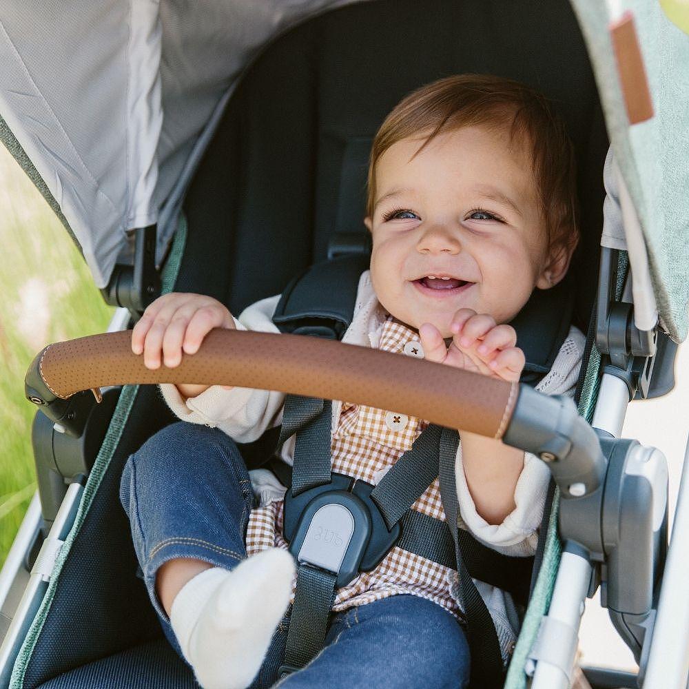 Кожено Покритие За Предпазен Борд За Количка Vista V2 Cruz V2 Black Uppababy
