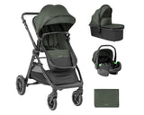 Cărucior 3 în 1 cu landou Ava, verde militar